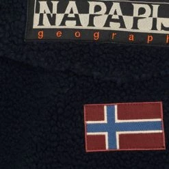 Hoodies Napapijri Burgee Teddy Hoodie Navy -Truien & Vesten Verkoop winkel 75521 3