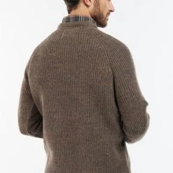 Lamswollen Truien Barbour Trui Lamswol Knitted Bruin -Truien & Vesten Verkoop winkel 75537 3