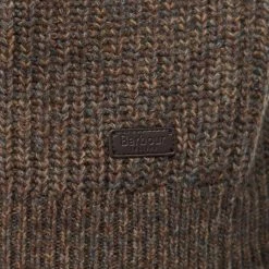 Lamswollen Truien Barbour Trui Lamswol Knitted Bruin -Truien & Vesten Verkoop winkel 75537 5