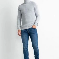 Coltruien Voor Heren Petrol Coltrui Grijs Gemeleerd -Truien & Vesten Verkoop winkel 75553 4