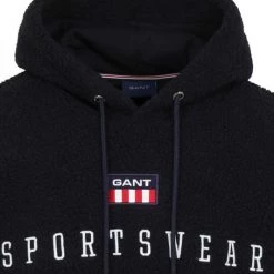 Hoodies Gant Hoodie Fleece Navy -Truien & Vesten Verkoop winkel 75562 2 1