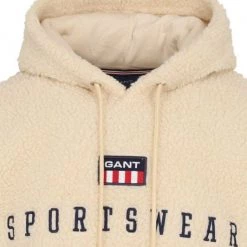 Hoodies Gant Hoodie Fleece Off-White -Truien & Vesten Verkoop winkel 75563 2 1