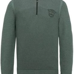 Schipperstruien & Truien Met Rits PME Legend Half Zip Trui Knitted Structuur Groen