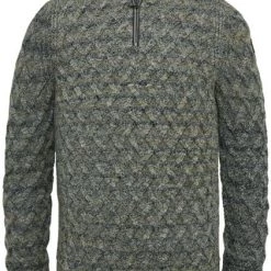 Voorpagina 12 Schipperstruien & Truien Met Rits Vanguard Trui Knitted Half Zip Grijs Melange
