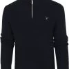 Wollen Truien Voor Heren Gant Halfzip Wol Navy