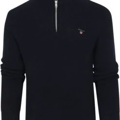 Wollen Truien Voor Heren Gant Halfzip Wol Navy