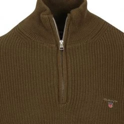 Wollen Truien Voor Heren Gant Halfzip Wol Donkergroen 11 Wollen Truien Voor Heren Gant Halfzip Wol Donkergroen -Truien & Vesten Verkoop winkel 75604 2 1