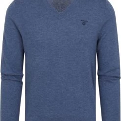 Lamswollen Truien Gant Trui Lamswol Blauw