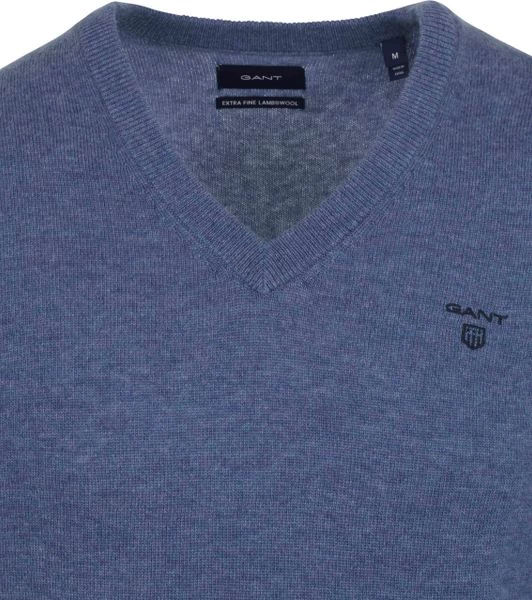 Lamswollen Truien Gant Trui Lamswol Blauw 2 Lamswollen Truien Gant Trui Lamswol Blauw - Afbeelding 2
