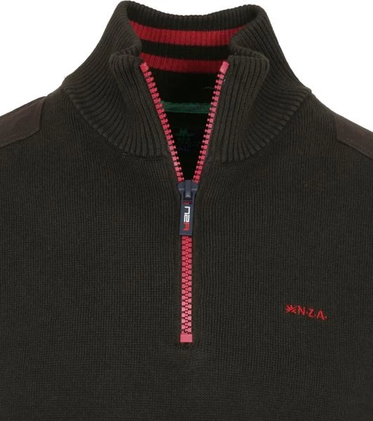 New Zealand Auckland Schipperstruien & Truien Met Rits NZA Half Zip Trui Oroua Donkergroen 2 New Zealand Auckland Schipperstruien & Truien Met Rits NZA Half Zip Trui Oroua Donkergroen - Afbeelding 2