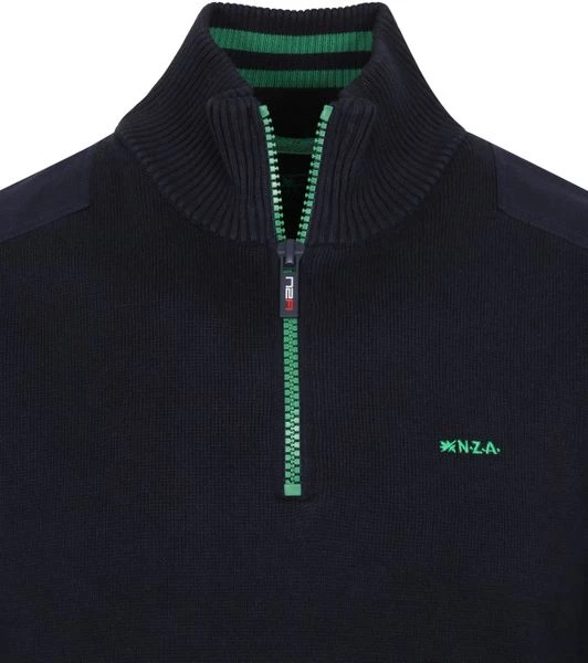 New Zealand Auckland Schipperstruien & Truien Met Rits NZA Half Zip Trui Oroua Donkerblauw 2 New Zealand Auckland Schipperstruien & Truien Met Rits NZA Half Zip Trui Oroua Donkerblauw - Afbeelding 2